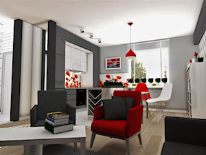 Mieszkanie w Głogowie II - Salon, styl nowoczesny - zdjęcie od MN Pracownia Projektowa