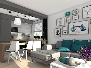 Mieszkanie w Rzeszowie II - Salon, styl skandynawski - zdjęcie od MN Pracownia Projektowa