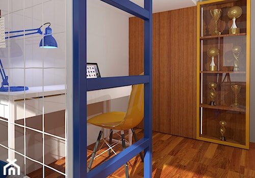 Pokój nastolatki z łóżkiem piętrowym. Łóżko piętrowe, drabinka, pokój nastolatka, pokój dziecka, pokój dziewczynki. - zdjęcie od KATARZYNA ROŻEK R-INTERIOR DESIGN projektowanie wnętrz