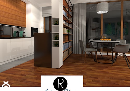 jadalnia salon kuchnia - zdjęcie od KATARZYNA ROŻEK R-INTERIOR DESIGN projektowanie wnętrz