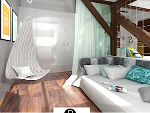 Pokój z wiszącym fotelem - zdjęcie od KATARZYNA ROŻEK R-INTERIOR DESIGN projektowanie wnętrz