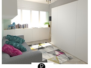 pokój gościnny z funkcja przechowywania, pracy i spania - zdjęcie od KATARZYNA ROŻEK R-INTERIOR DESIGN projektowanie wnętrz