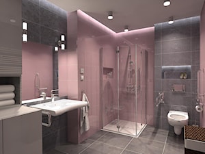 Łazienka bez barier dla Konrada - Duża bez okna łazienka, styl tradycyjny - zdjęcie od ICW Studio