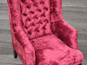 Grus - fotel z wysokim oparciem, w stylu glamour - zdjęcie od HM Manufaktura Mebli