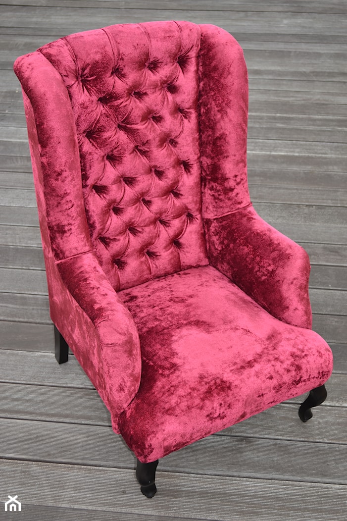 Grus - fotel z wysokim oparciem, w stylu glamour - zdjęcie od HM Manufaktura Mebli - Homebook