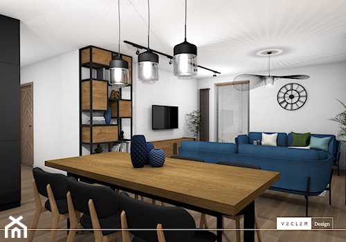 Konkretny Loft - Jadalnia, styl industrialny - zdjęcie od Vecler Design