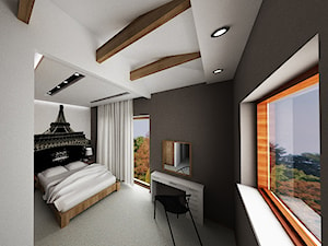 Projekt sypialni i łazienki- KONKURS - Sypialnia, styl nowoczesny - zdjęcie od O&D Design