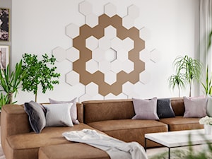 Hexagon - panele 3D na ścianę - zdjęcie od Panele 3D Kalithea