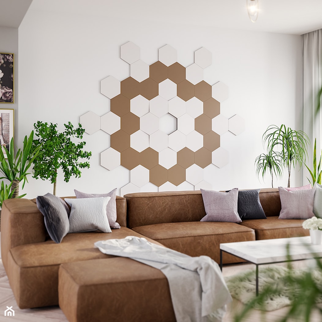 Hexagon - panele 3D na ścianę - zdjęcie od Panele 3D Kalithea - Homebook