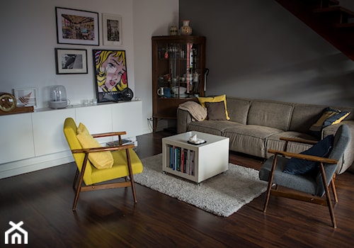 Mały szary salon, styl nowoczesny - zdjęcie od Deso_studio
