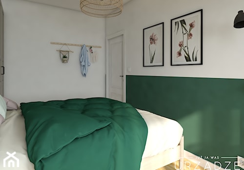 Zielona lamperia w sypialni - zdjęcie od Już ja was urządzę