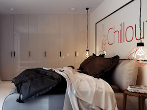 Projekt wnętrza sypialni w domu jednorodzinnym w Katowicach - Sypialnia, styl nowoczesny - zdjęcie od archi group