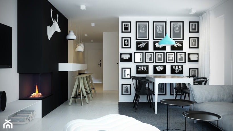 Projekt wnętrz mieszkania w Katowicach - Salon, styl nowoczesny - zdjęcie od archi group