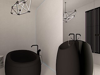 Projekt wnętrza łazienki w domu jednorodzinnym w Katowicach