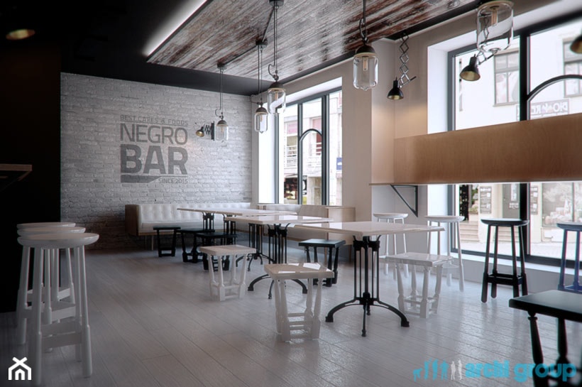Projekt wnętrz lokalu gastronomicznego "Negro Bar" - Wnętrza publiczne, styl nowoczesny - zdjęcie od archi group
