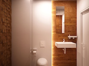 Projekt wnętrz łazienki w Zabrzu - Średnia bez okna z punktowym oświetleniem łazienka, styl nowoczesny - zdjęcie od archi group