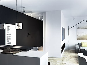 Projekt wnętrz apartamentu w Katowicach - Salon, styl nowoczesny - zdjęcie od archi group