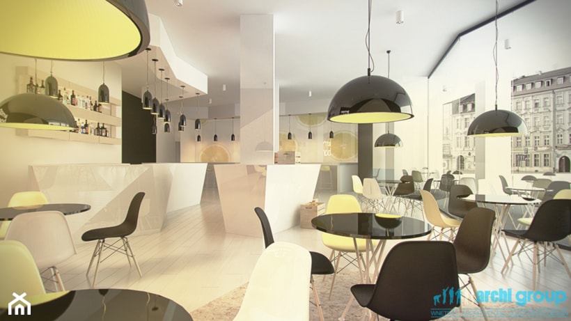Projekt wnętrz kawiarni Lemon Bar - Schody, styl nowoczesny - zdjęcie od archi group