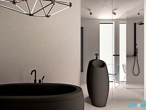 Projekt wnętrza łazienki w domu jednorodzinnym w Katowicach - Łazienka, styl nowoczesny - zdjęcie od archi group