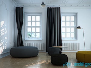 Projekt wnętrz salonu w mieszkaniu w kamiency - Salon, styl nowoczesny - zdjęcie od archi group