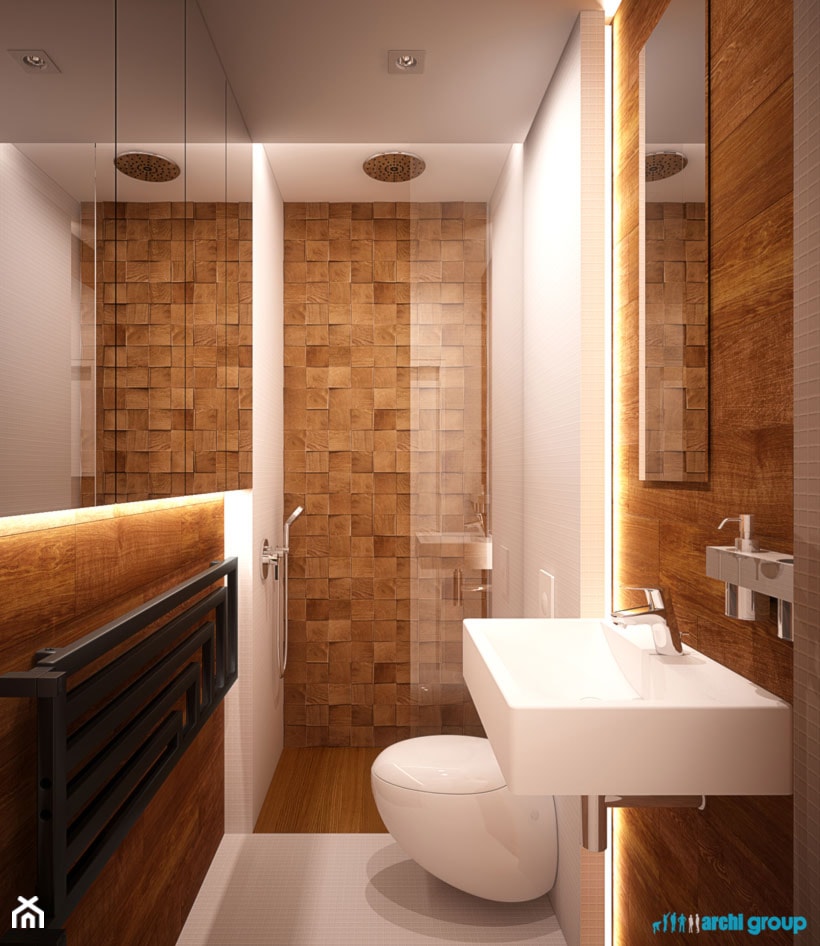 Projekt wnętrz łazienki w Zabrzu - Łazienka, styl nowoczesny - zdjęcie od archi group