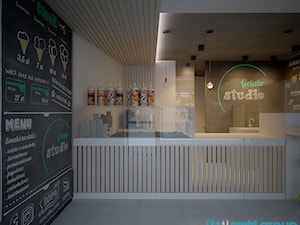 Projekt wnętrz lodziarni GELATO STUDIO w Gliwicach. - zdjęcie od archi group