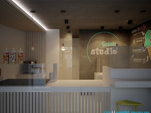 Projekt wnętrz lodziarni GELATO STUDIO w Gliwicach. - zdjęcie od archi group