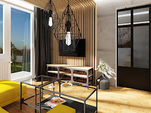 Remont mieszkania 56m2 Bielsko-Biała - Salon, styl industrialny - zdjęcie od Ecletic Pracownia Architektury