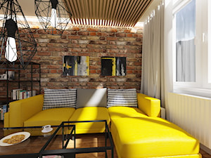 Salon żółta kanapa - zdjęcie od Ecletic Pracownia Architektury