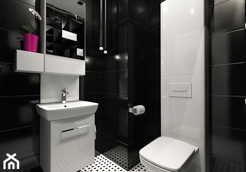 TOALETA W DOMU JEDNORODZINNYM W PILCHOWICACH - Mała łazienka, styl nowoczesny - zdjęcie od AFG STUDIO