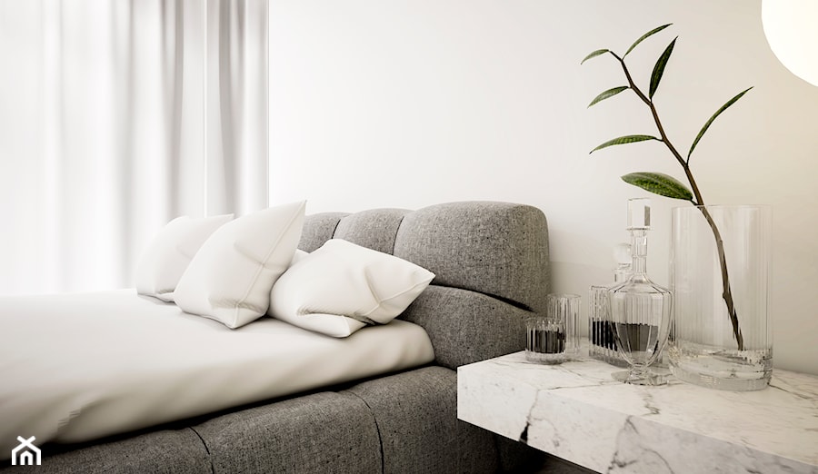 Wilanów, Warsaw 2015 - Mała sypialnia, styl minimalistyczny - zdjęcie od Fuss Studio