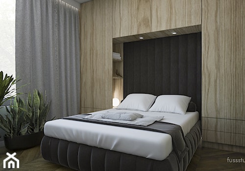 Apartament na Rydygiera - Średnia sypialnia, styl nowoczesny - zdjęcie od Fuss Studio
