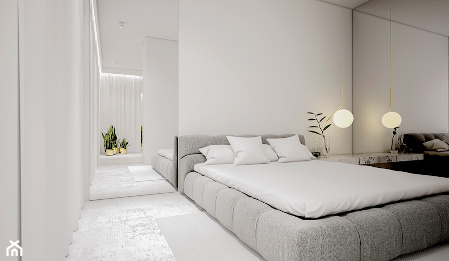 Wilanów, Warsaw 2015 - Średnia biała sypialnia, styl minimalistyczny - zdjęcie od Fuss Studio