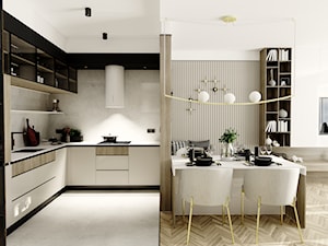 Salon + kuchnia - Kuchnia, styl nowoczesny - zdjęcie od ARTDESIGN Aniela Łęcka