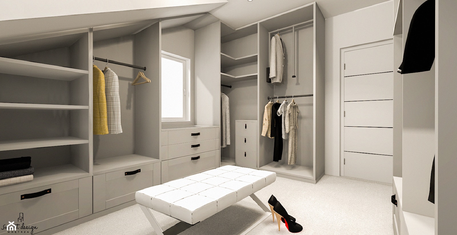Garderoba pod skosami - zdjęcie od Smart Design Sara Tokarczyk - Homebook