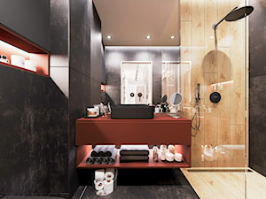 Nowoczesna łazienka w mocnych kolorach - zdjęcie od Smart Design Sara Tokarczyk