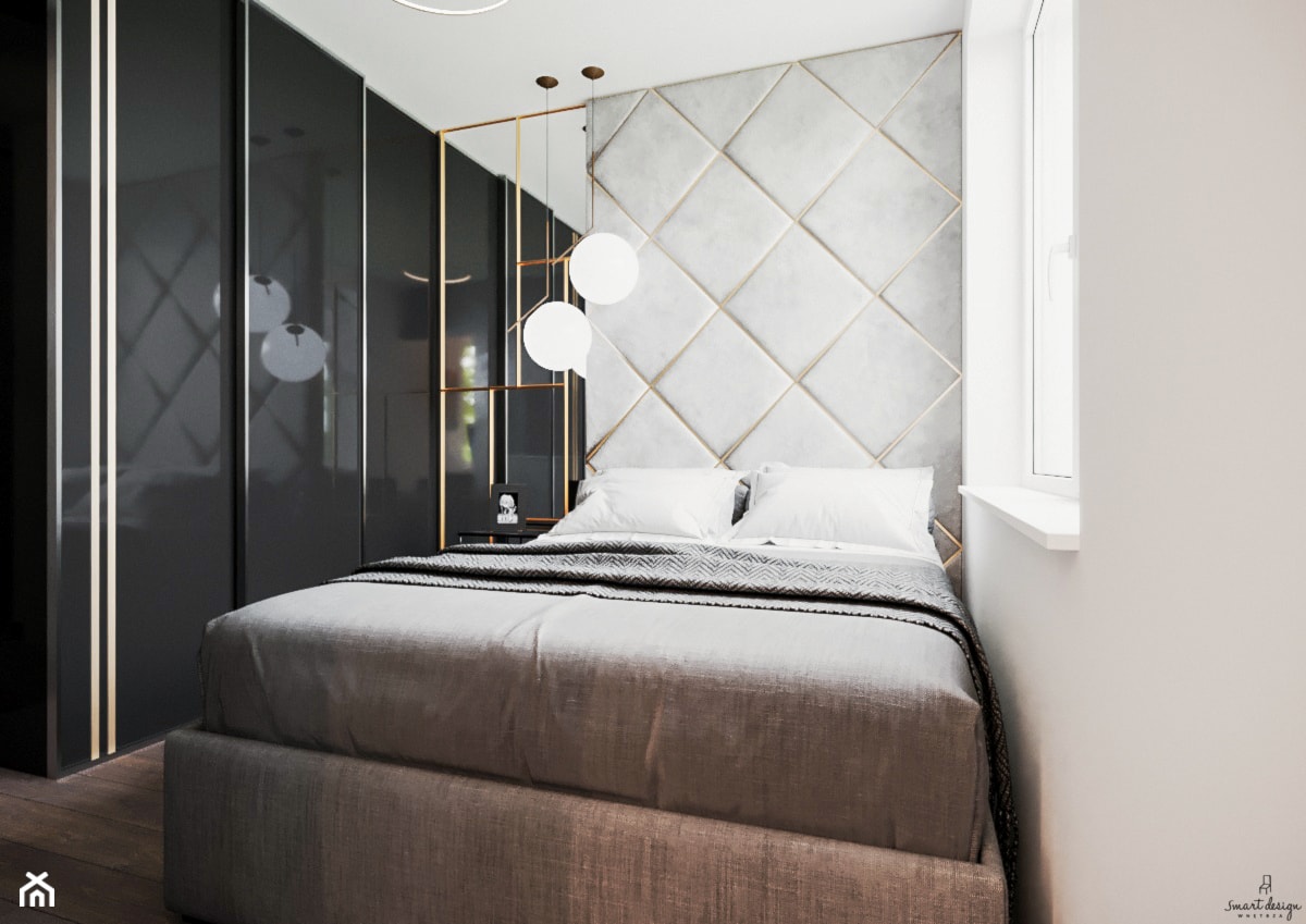 Nowoczesna sypialnia połączona z gabinetem - zdjęcie od Smart Design Sara Tokarczyk - Homebook