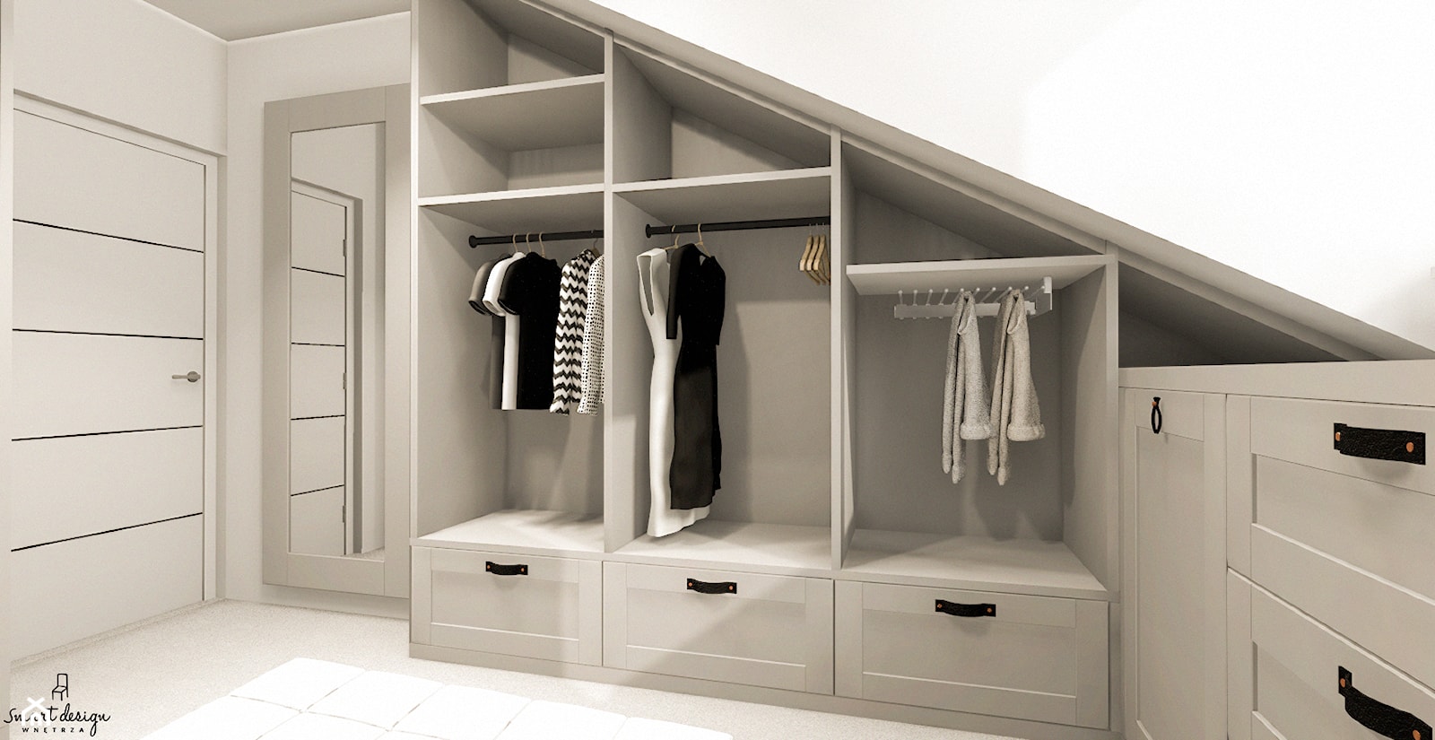 Garderoba pod skosami - zdjęcie od Smart Design Sara Tokarczyk - Homebook