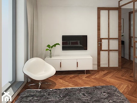 Aranżacje wnętrz - Sypialnia: Apartament nad jeziorem - Sypialnia, styl nowoczesny - SOFT LOFT . Przeglądaj, dodawaj i zapisuj najlepsze zdjęcia, pomysły i inspiracje designerskie. W bazie mamy już prawie milion fotografii!