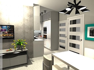 Projekt małej kuchni z salonem :) - Salon - zdjęcie od Ewa Projekty