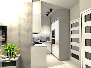 Projekt małej kuchni z salonem :) - Kuchnia, styl nowoczesny - zdjęcie od Ewa Projekty