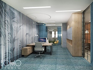 Niebieskie biuro - sekretariat - zdjęcie od BOHO STUDIO