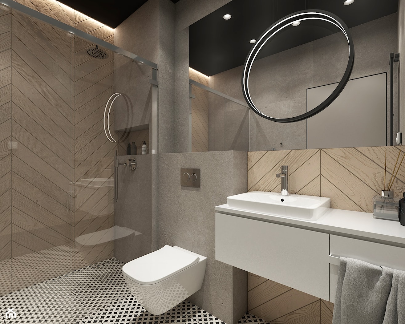 Mała łazienka z prysznicem - zdjęcie od NUBE Interiors - Homebook