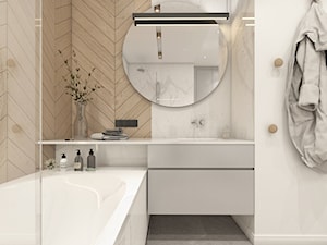 Jasna, przestronna łazienka z wanną - zdjęcie od NUBE Interiors