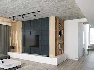 Wnętrze domu - Biała Podlaska | 2017 - Średni biały salon, styl nowoczesny - zdjęcie od DreamUp Design