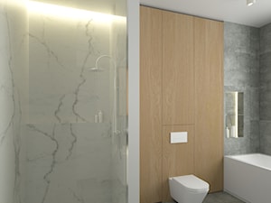 Wnętrze domu - Biała Podlaska | 2017 - Średnia bez okna z punktowym oświetleniem łazienka, styl nowoczesny - zdjęcie od DreamUp Design