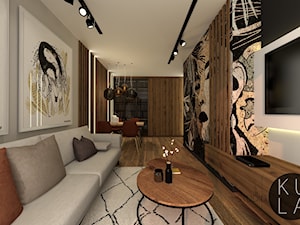 Klimatyczne Mieszkanie w Warszawie - Salon, styl nowoczesny - zdjęcie od studio KULA design | Rzeszów