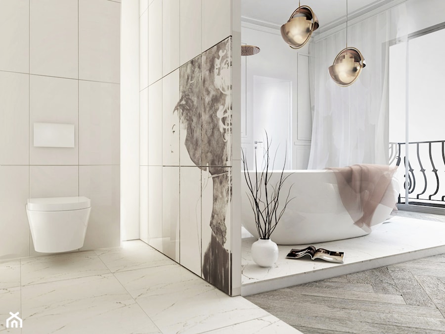 projekt łazienki - Duża łazienka, styl tradycyjny - zdjęcie od M+architektura