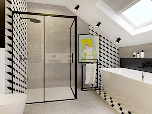 Łazienka górna w projekcie KMB-01 - zdjęcie od NEFA Architekci - Wnętrza
