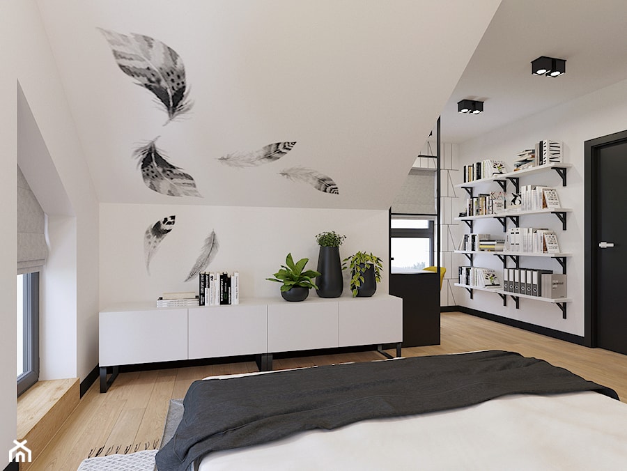 Sypialnia w projekcie KMB-01 - zdjęcie od NEFA Architekci - Wnętrza